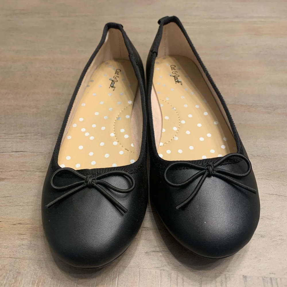Cat and Jack black dress shoes size 1